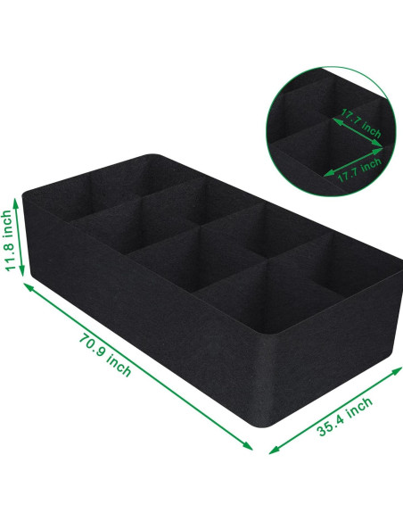 Cama de Jardín Elevada KLEWEE 8 Rejillas 0.91x1.83m Tela