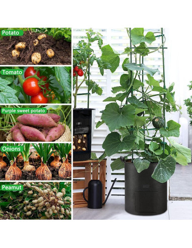 4 Bolsas de Cultivo de Patatas AGOLEAM 10 Galones 35.1cm