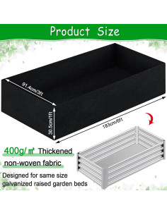Bolsa de Jardín Niuyhe 128 Galones 1.83x0.91x0.30m Tela 2