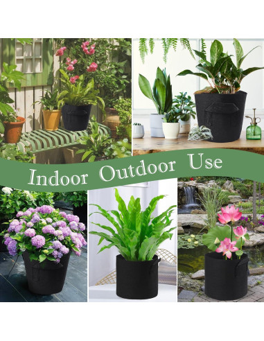 6 Macetas Acuáticas OZIO de Tela 7.57L para Estanque