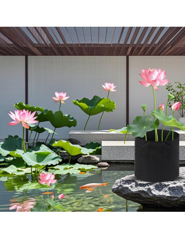 6 Macetas Acuáticas OZIO de Tela 7.57L para Estanque