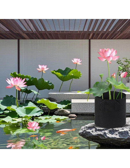 6 Macetas Acuáticas OZIO de Tela 7.57L para Estanque