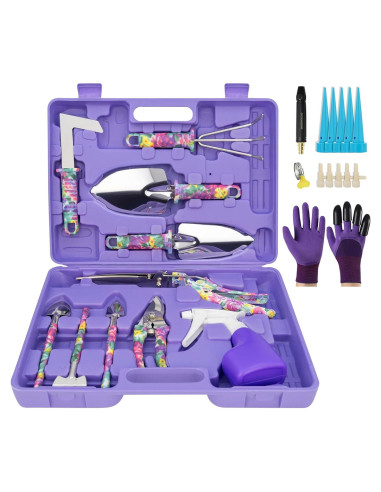 Juego de Herramientas de Jardín NTOEJA 17 Piezas Acero Inoxidable