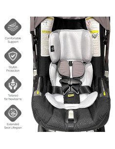 Inserto para Asiento de Auto Bebé Stilnati - Soporte Cabeza y Cuello Gris 2