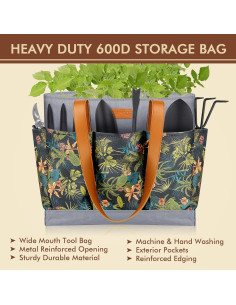 Juego de Herramientas de Jardín 10 Piezas YAUNGEL Acero Inoxidable 2