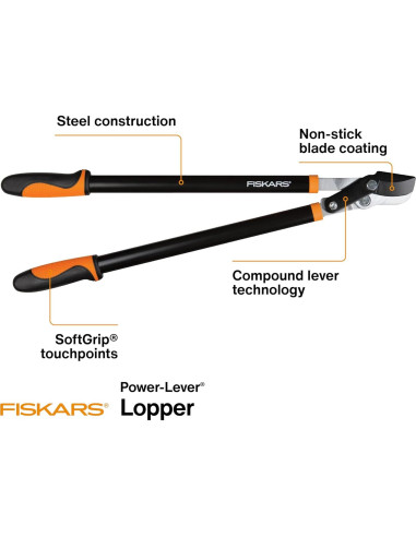 Recortadora de Ramas Fiskars 71.12 cm Bypass Acero Inoxidable