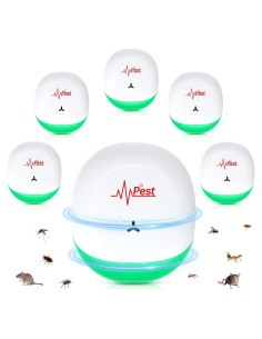 6 Paquetes Repelente Ultrasónico ZLieatmp para Plagas Interiores