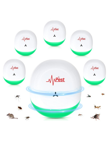 6 Paquetes Repelente Ultrasónico ZLieatmp para Plagas Interiores