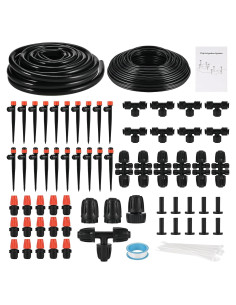 Kit de Riego por Goteo Tigvio 60.96 m con 87 Conectores