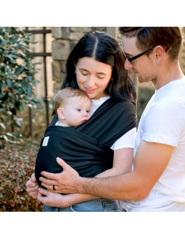 Fular Portabebés D-Lite KeaBabies Grafito - Ajustable 3.18 a 19.96 kg