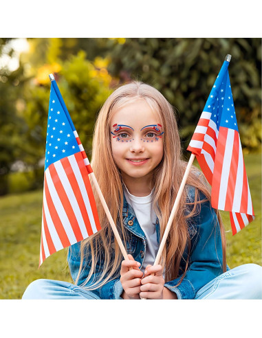 10 Hojas Tatuajes Temporales Patrióticos HIFANMM 4 de Julio