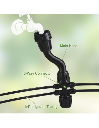 Kit de Riego por Goteo OARSE 68m con Accesorios Ajustables