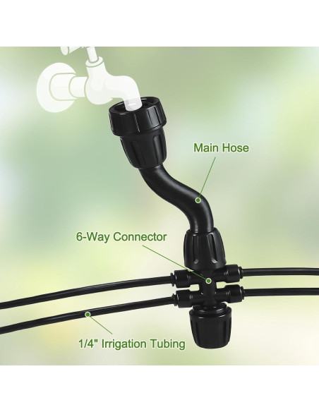 Kit de Riego por Goteo OARSE 68m con Accesorios Ajustables