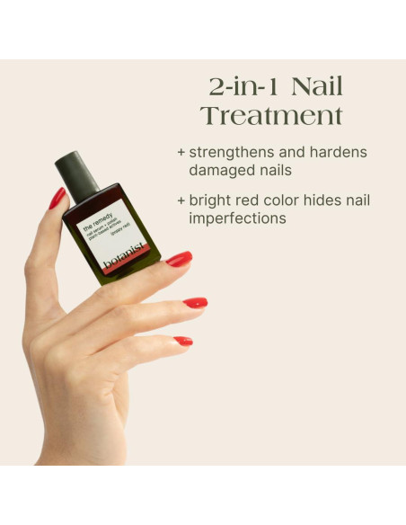 Esmalte Fortalecedor Botanist The Remedy 14g - Rojo Amapola