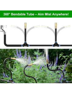 Kit de riego por goteo HEKIWAY 18 m con 18 boquillas ajustables 2