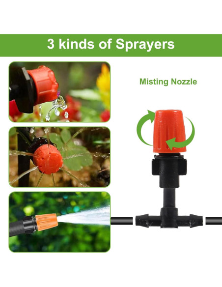 Kit de Riego por Goteo 30M MELIFE con Boquillas Ajustables