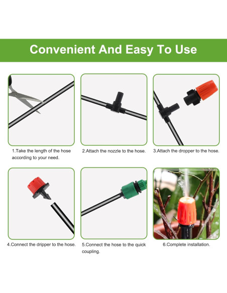 Kit de Riego por Goteo 30M MELIFE con Boquillas Ajustables