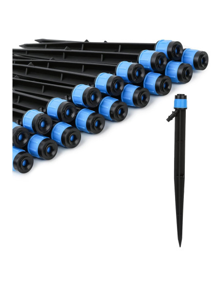 Paquete de 50 Emisores de Riego por Goteo Vortex 1/4" Ajustables