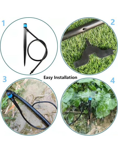 Paquete de 50 Emisores de Riego por Goteo Vortex 1/4" Ajustables