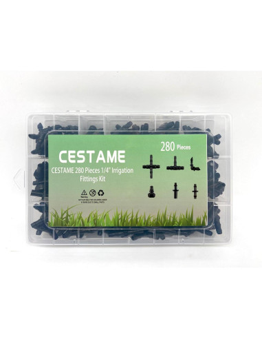 Kit de Conectores Abarbados de Riego por Goteo 280 Piezas