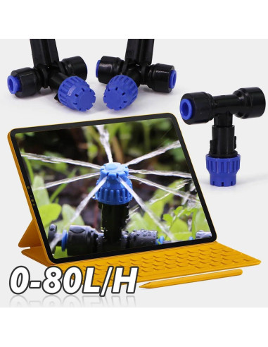 Kit de riego por goteo CHEYEEHOME 10m con goteros ajustables