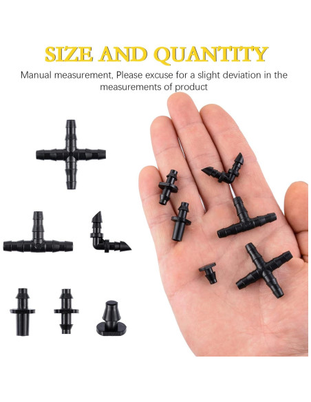 Kit de Conectores Abarbados de Riego por Goteo 280 Piezas