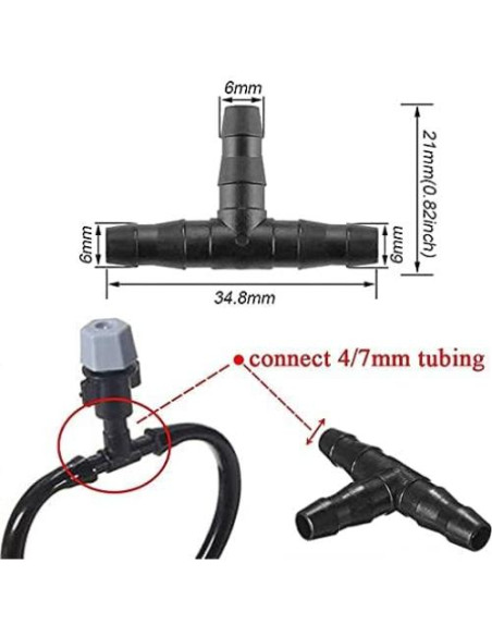 Kit de Conectores Abarbados de Riego por Goteo 280 Piezas