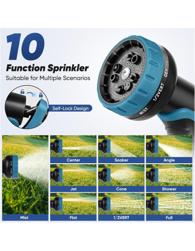 Manguera de Jardín Retráctil Tuzoc 15.24m con Carrete Pared