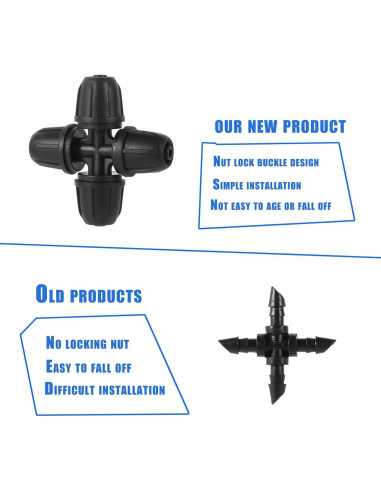 Kit de Conectores de Riego por Goteo FOGWOWO 150 Pcs 1/4"