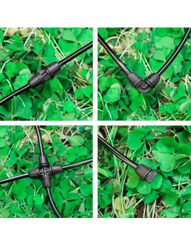 Kit de Conectores de Riego por Goteo FOGWOWO 150 Pcs 1/4"
