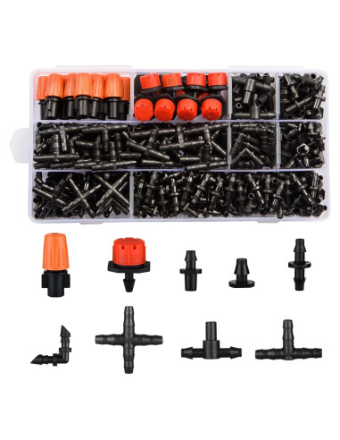 Kit de Conectores de Riego por Goteo 300 Piezas CESTAME 1/4"