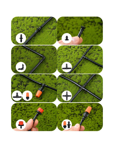 Kit de Conectores de Riego por Goteo 300 Piezas CESTAME 1/4"