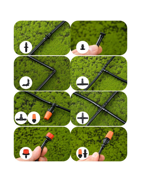 Kit de Conectores de Riego por Goteo 300 Piezas CESTAME 1/4"