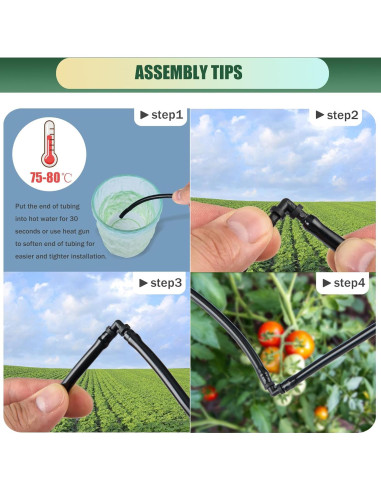 Kit de Conectores de Riego por Goteo 300 Piezas CESTAME 1/4"