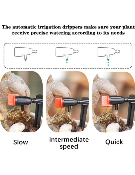 30 Emisores de Goteo Ajustables para Jardín Zhouocea