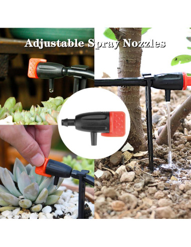 30 Emisores de Goteo Ajustables para Jardín Zhouocea