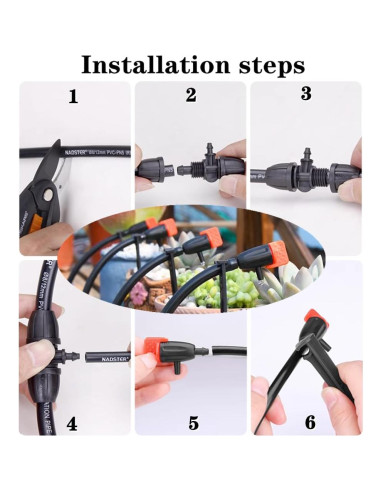 30 Emisores de Goteo Ajustables para Jardín Zhouocea