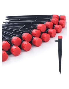 100 Emisores de Riego por Goteo La Farah 360 Ajustables 12.7cm