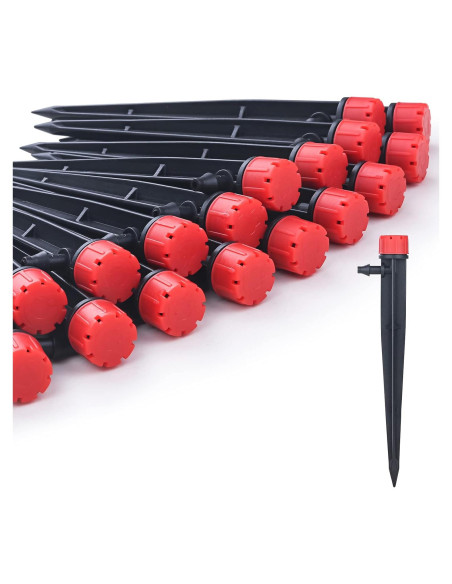 100 Emisores de Riego por Goteo La Farah 360 Ajustables 12.7cm