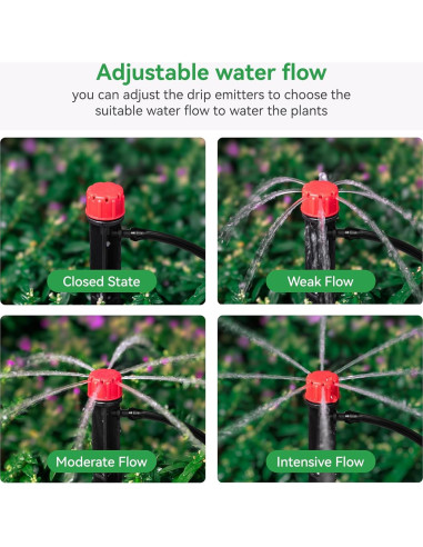 100 Emisores de Riego por Goteo La Farah 360 Ajustables 12.7cm