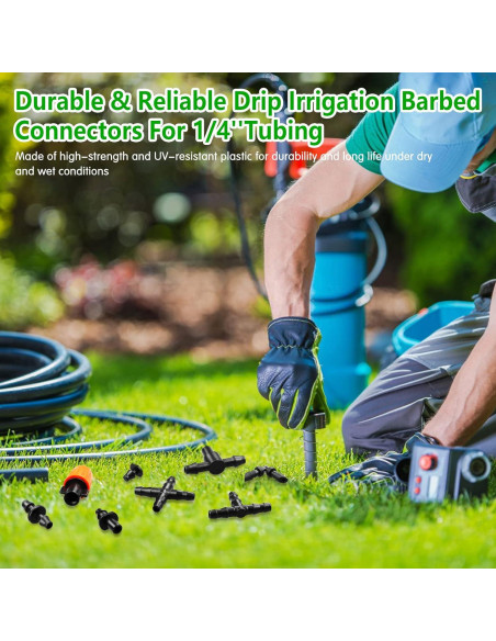 Kit de Conectores de Riego por Goteo Gardrip 250 Piezas 1/4"