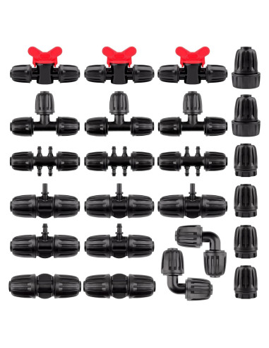 Kit de Conectores de Riego Kalolary 24 Piezas 1/2"