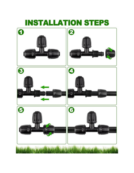 Kit de Conectores de Riego Kalolary 24 Piezas 1/2"