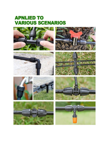 Kit de Conectores de Riego Kalolary 24 Piezas 1/2"