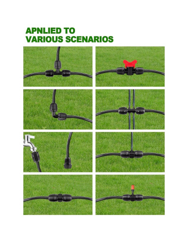 Kit de Conectores de Riego Kalolary 24 Piezas 1/2"