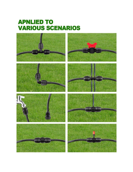 Kit de Conectores de Riego Kalolary 24 Piezas 1/2"