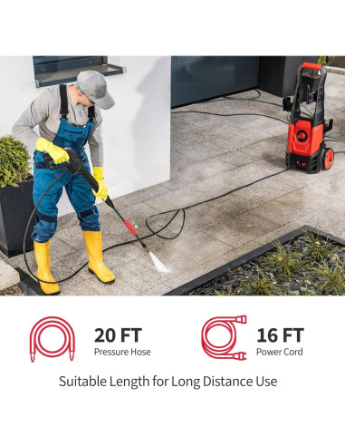 Lavadora a Presión Eléctrica STEELITE 9.5 L/min 4 Boquillas