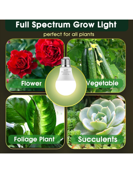 Bombilla LED de Crecimiento E26 WEEGrow 11W Espectro Completo - Paquete de 2