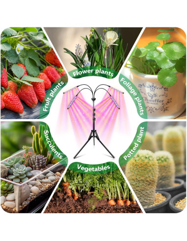 Lámpara de Cultivo LED Espectro Completo Yentbokj 38-160 cm