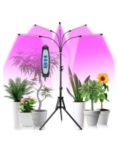 Luz de Crecimiento LED Garpsen 5 Cabezas con Soporte Ajustable